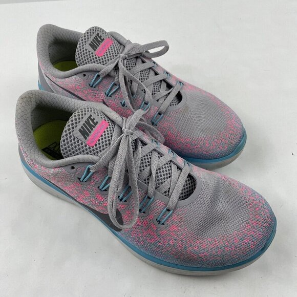 Nike Free RN Distance Athletic Running Shoe Women’s 9 827116-006 Gray Pink - Picture 1 of 9